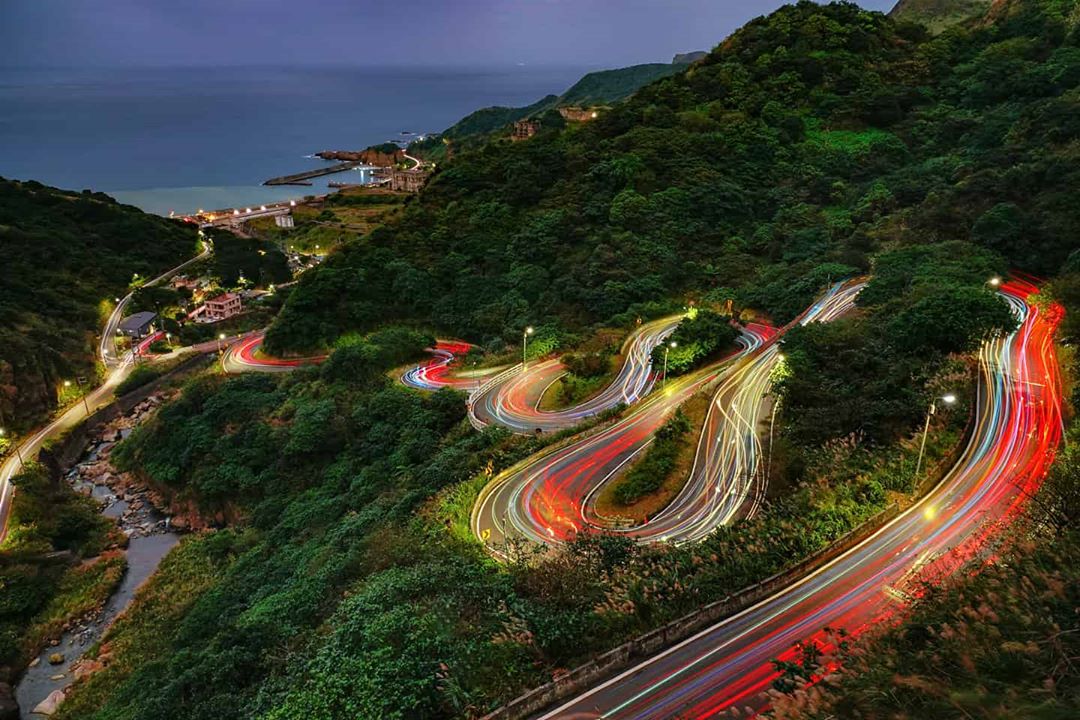九份夜景 龍形灣夜景