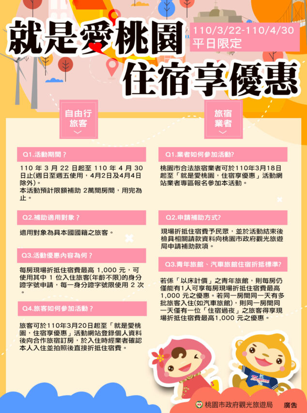 桃園市旅遊補助-補助辦法說明、申請方式、線上登記、補助條件常見問答
