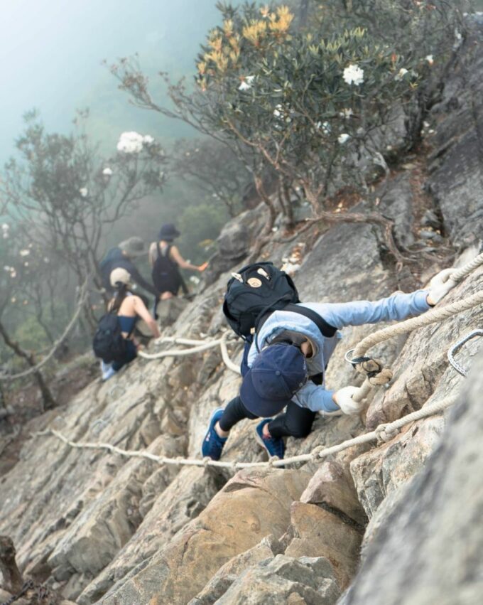 鳶嘴山步道, 鳶嘴山攀岩, 鳶嘴山下坡
