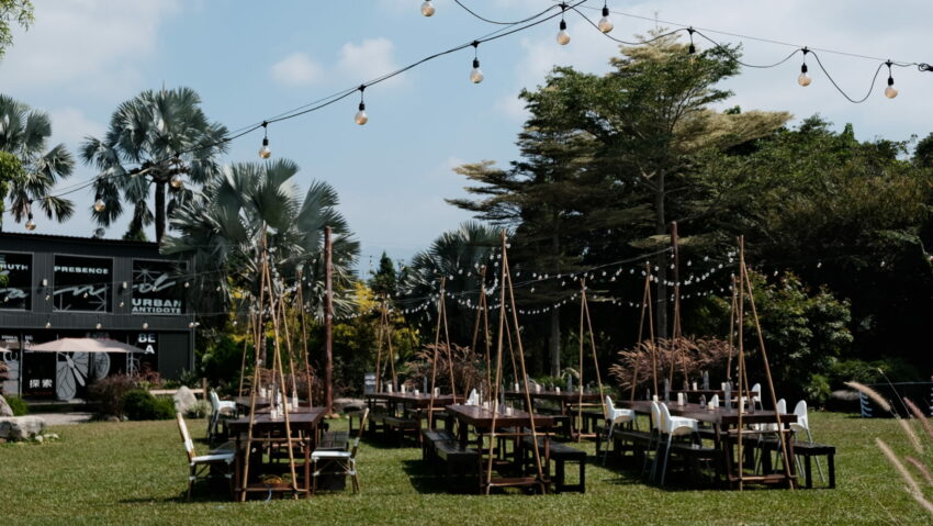 【苗栗自然圈農場】免裝備包圈露營、懶人露營玩DIY、泡湯、美式BBQ｜苗栗露營Lofi-land