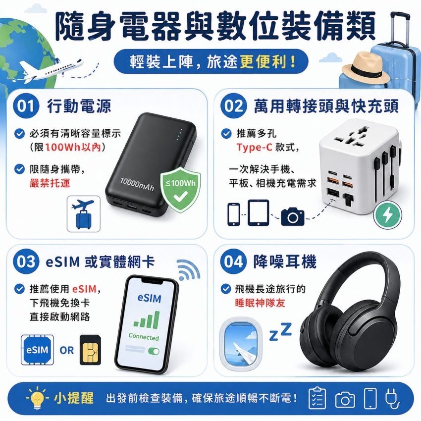 【旅行清單全攻略】出國行李打包清單、各國入境要求與行李檢查表 【旅行清單全攻略】出國行李打包清單、各國入境要求與行李檢查表