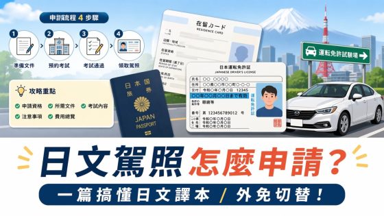 【2026最新日本駕照攻略】駕照日文譯本、外免切替是什麼？一篇看懂申請流程/費用/常見問題