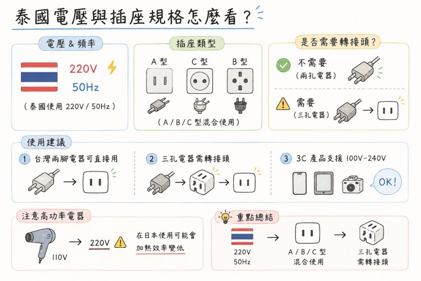 出國必看!各國電壓、插座規格與旅行轉接頭準備指南 出國必看!各國電壓、插座規格與旅行轉接頭準備指南