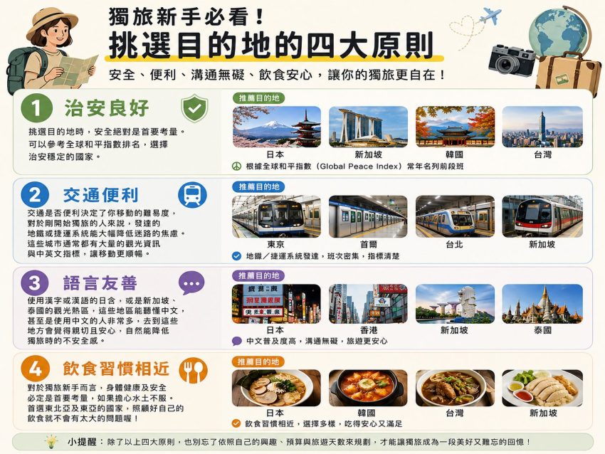【獨旅攻略】獨旅新手必看!一個人旅行優點、住宿建議與安全指南 【獨旅攻略】獨旅新手必看!一個人旅行優點、住宿建議與安全指南